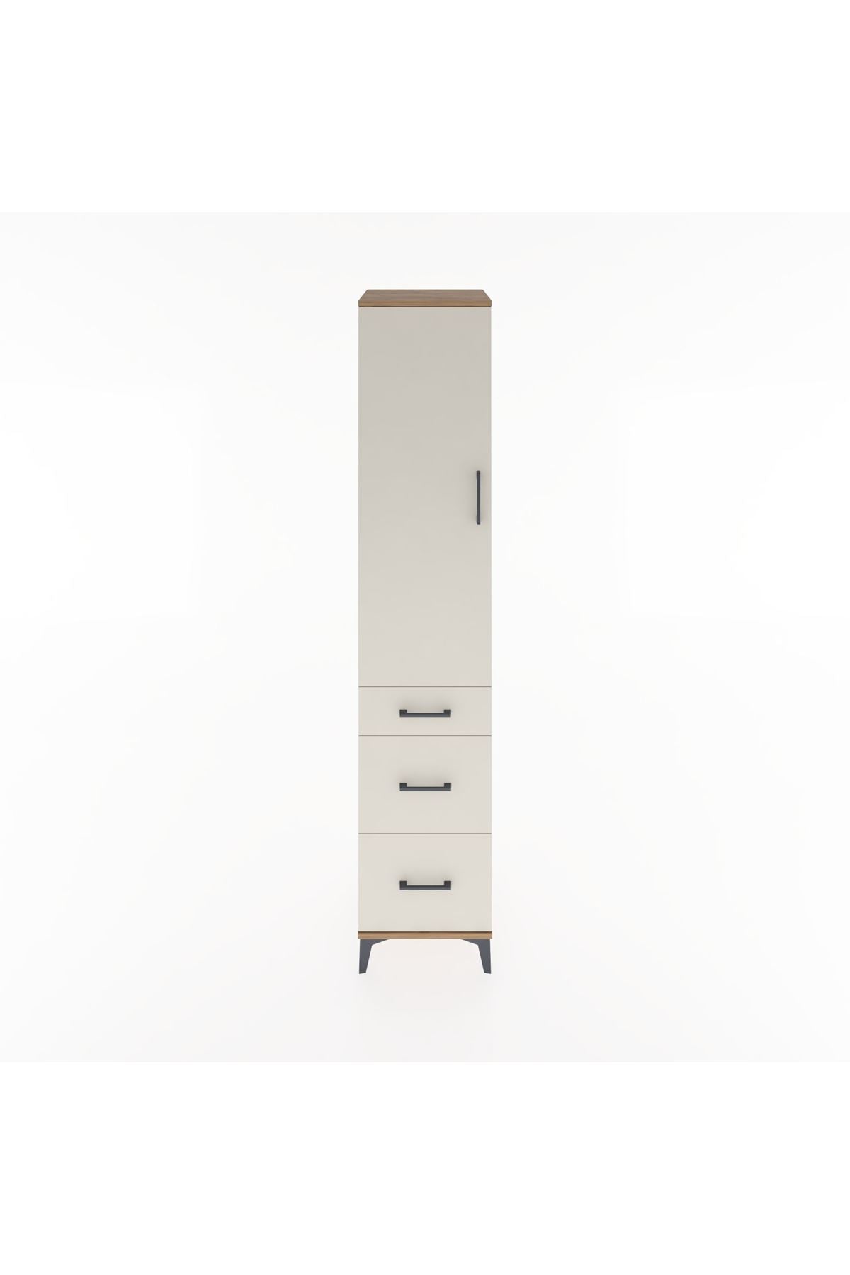 Hyperion Dolap 3 Raflı 3 Çekmeceli Tek Kapaklı 44x44x221 - S61M069V7B