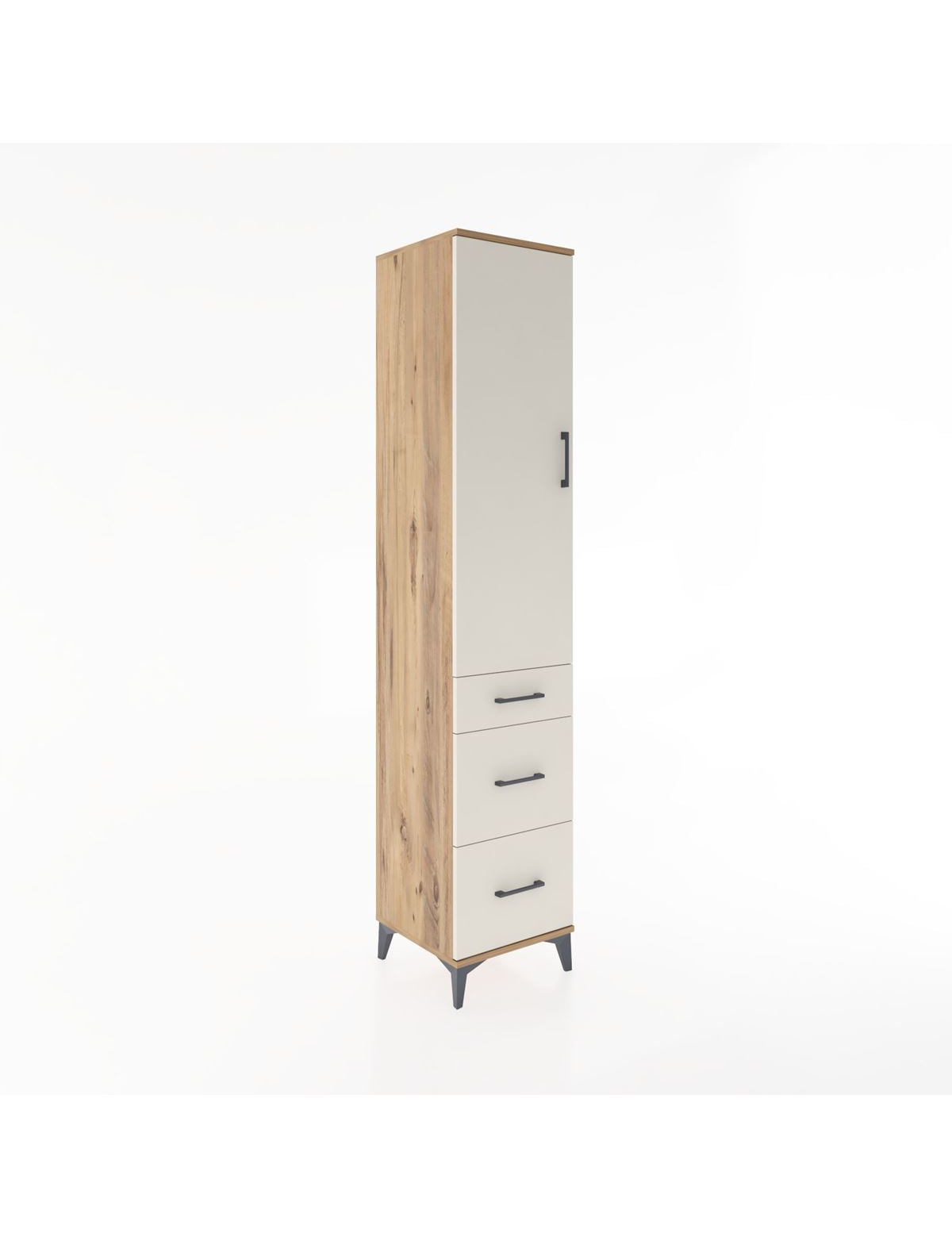 Hyperion Dolap 3 Raflı 3 Çekmeceli Tek Kapaklı 44x44x221 - S61M069V7B