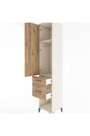 Hyperion Dolap 2 Raflı 2 Çekmeceli Tek Askılı 44x44x221 - S61M070V3B