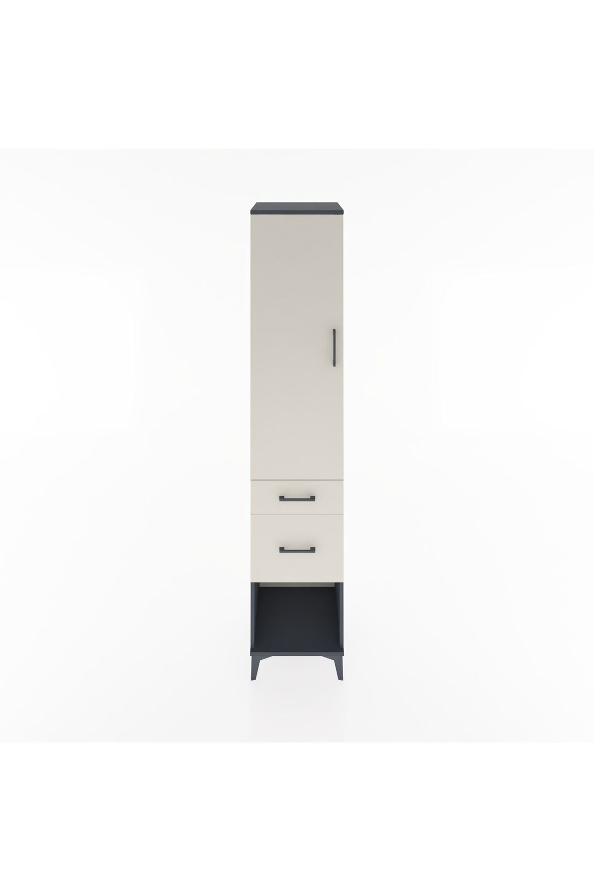 Hyperion Dolap 2 Raflı 2 Çekmeceli Tek Askılı 44x44x221 - S61M070V4B