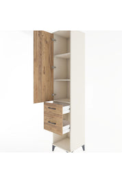 Hyperion Dolap 3 Raflı 2 Çekmeceli Tek Kapaklı 44x44x221 - S61M071V3B