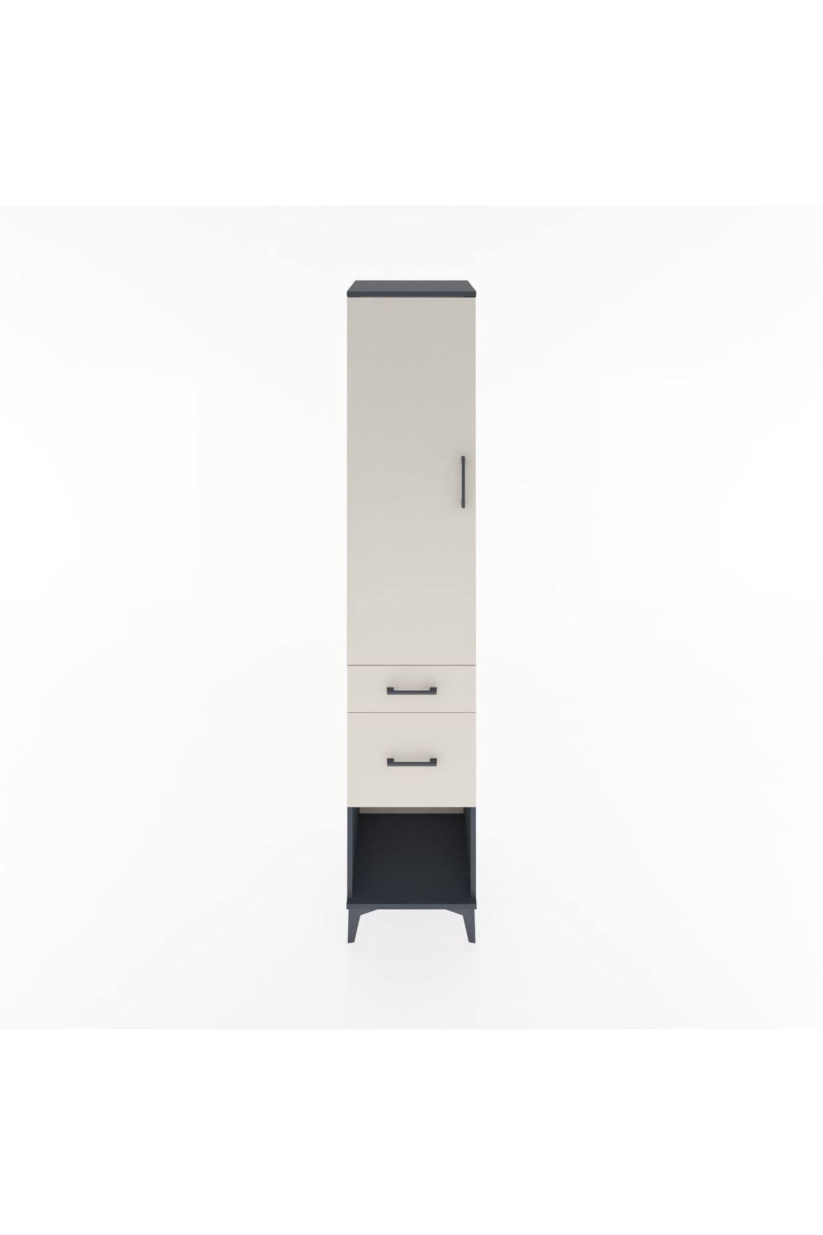 Hyperion Dolap 3 Raflı 2 Çekmeceli Tek Kapaklı 44x44x221 - S61M071V4B