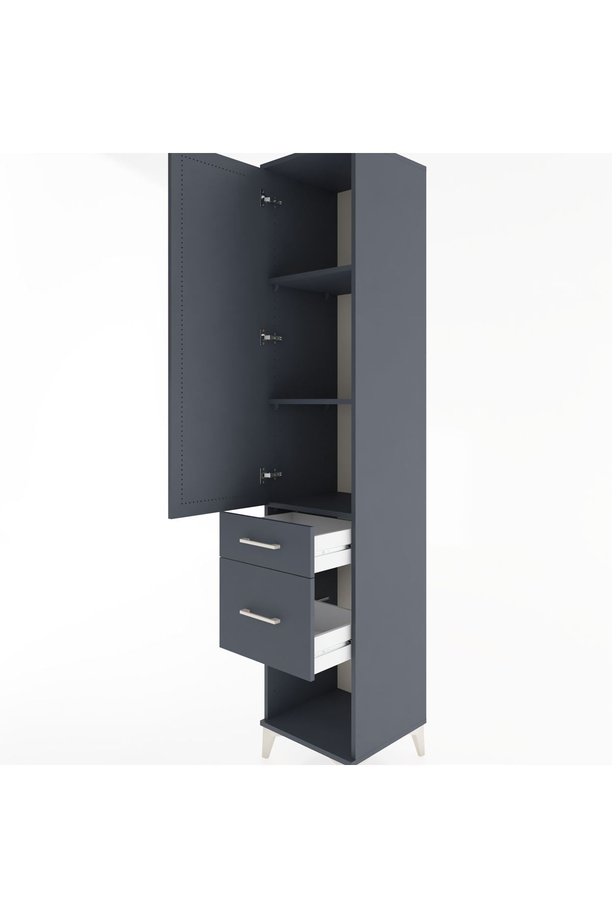 Hyperion Dolap 3 Raflı 2 Çekmeceli Tek Kapaklı 44x44x221 - S61M071V5B