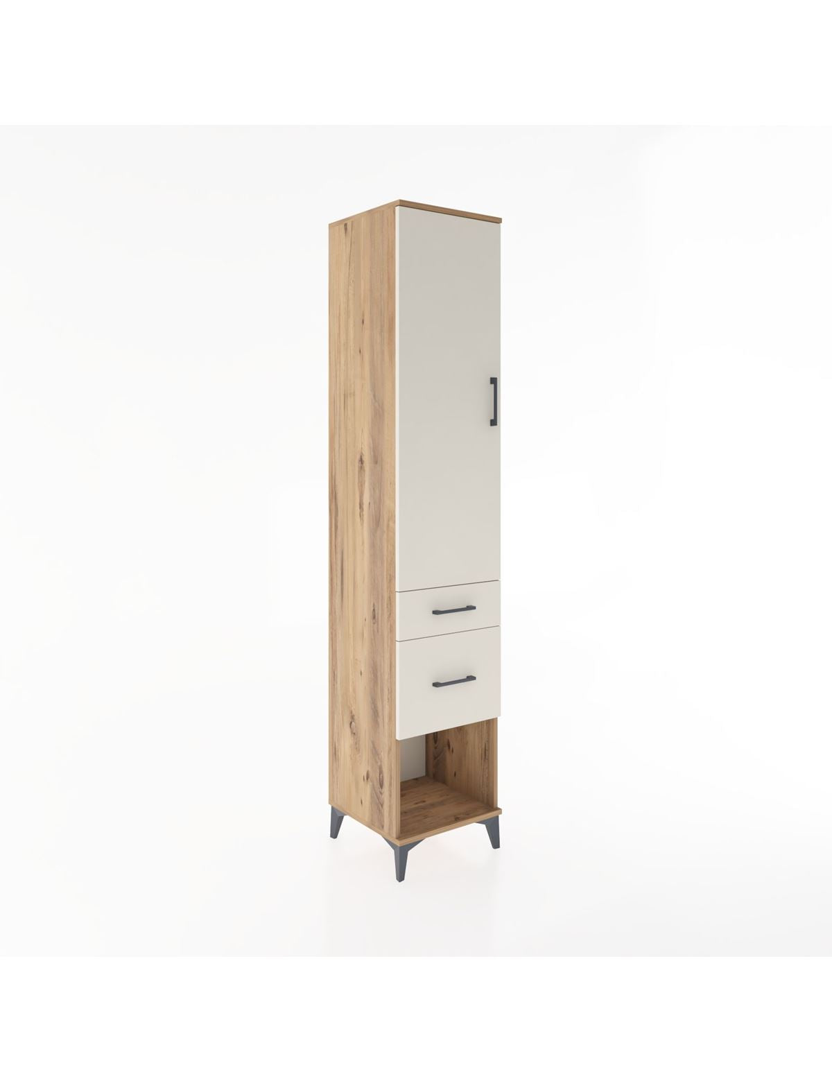 Hyperion Dolap 3 Raflı 2 Çekmeceli Tek Kapaklı 44x44x221 - S61M071V7B