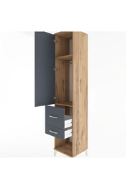 Hyperion Dolap 2 Raflı 2 Çekmeceli Tek Askılı 44x44x221 - S61M072V8B