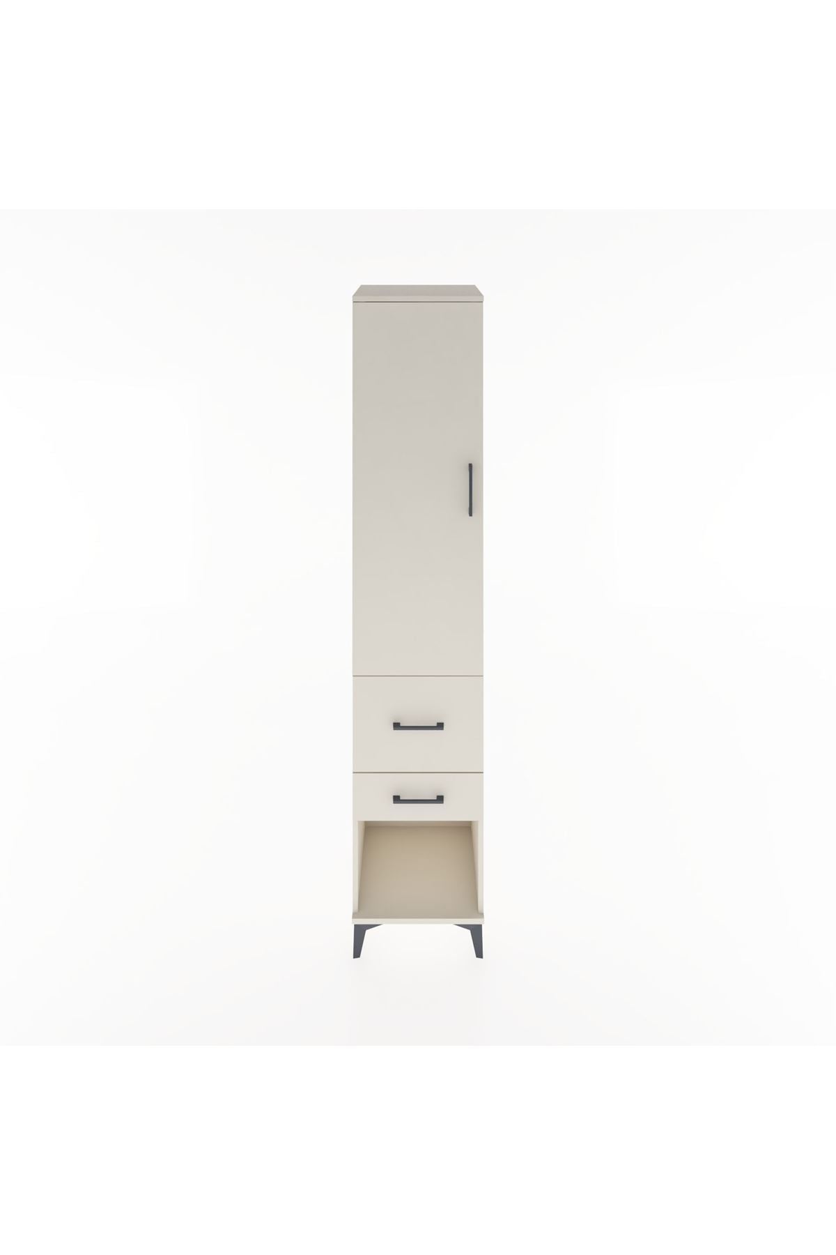 Hyperion Dolap 3 Raflı 2 Çekmeceli Tek Kapaklı 44x44x221 - S61M073V1B