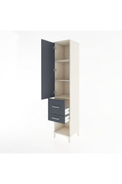 Hyperion Dolap 3 Raflı 2 Çekmeceli Tek Kapaklı 44x44x221 - S61M073V2B