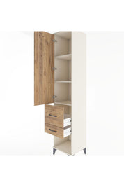 Hyperion Dolap 3 Raflı 2 Çekmeceli Tek Kapaklı 44x44x221 - S61M073V3B