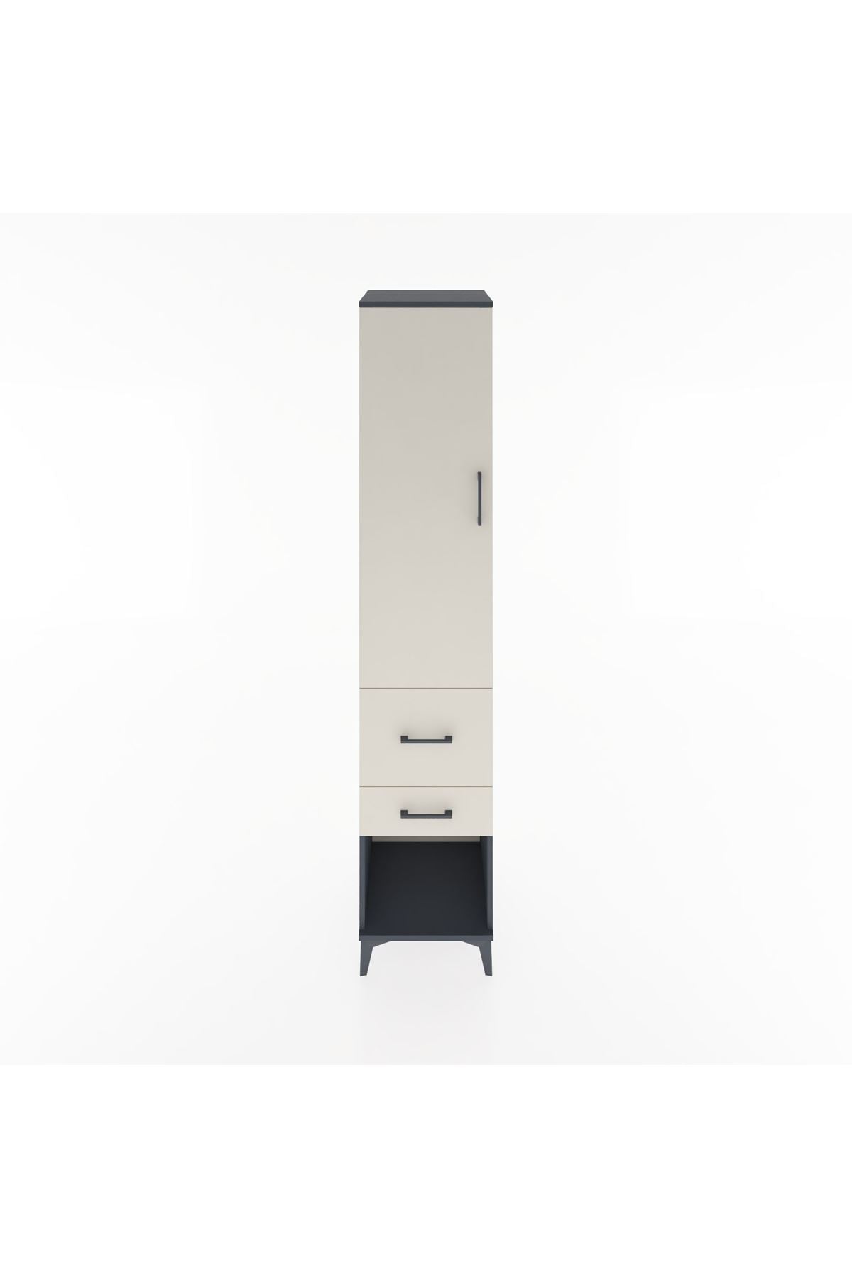Hyperion Dolap 3 Raflı 2 Çekmeceli Tek Kapaklı 44x44x221 - S61M073V4B