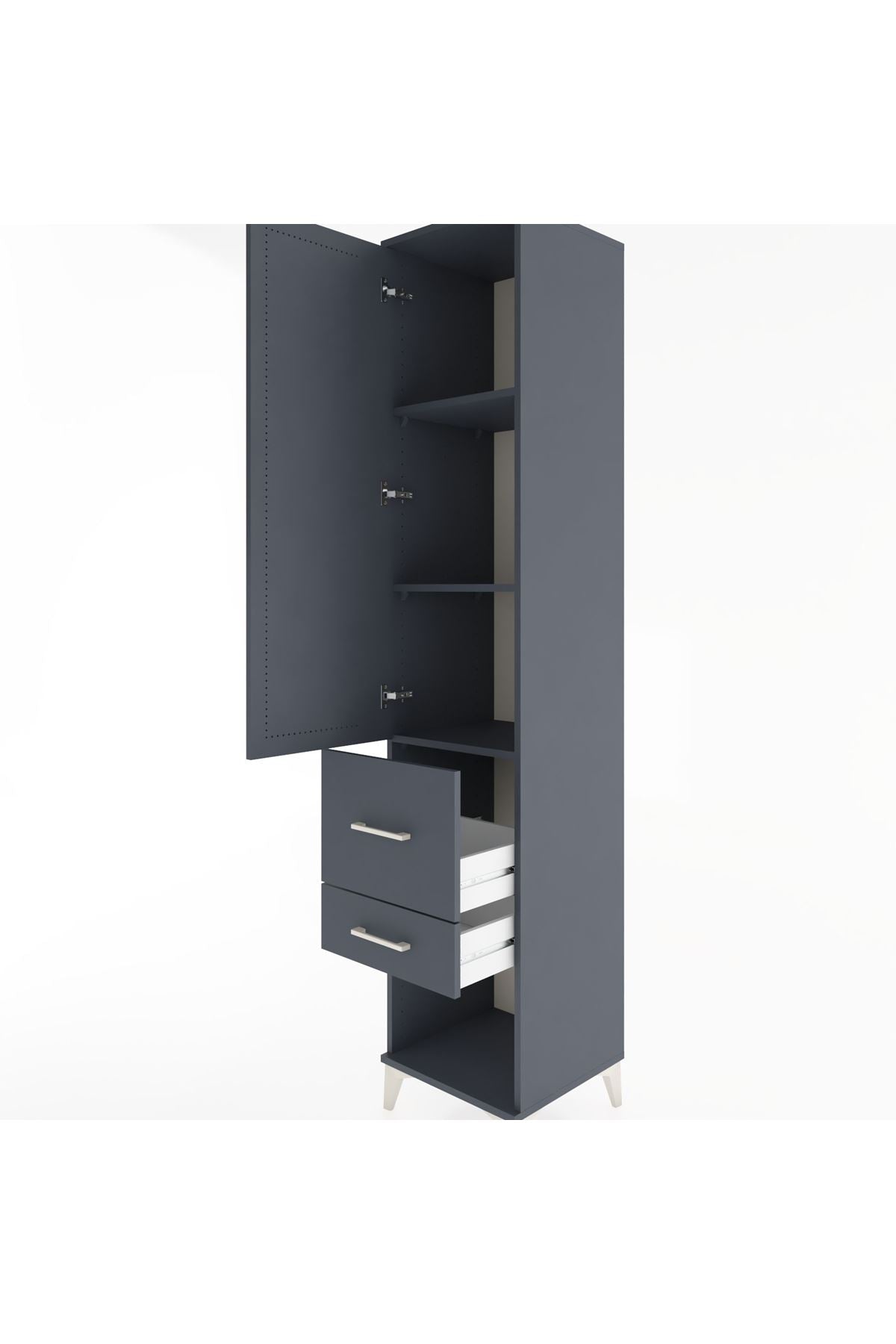 Hyperion Dolap 3 Raflı 2 Çekmeceli Tek Kapaklı 44x44x221 - S61M073V5B