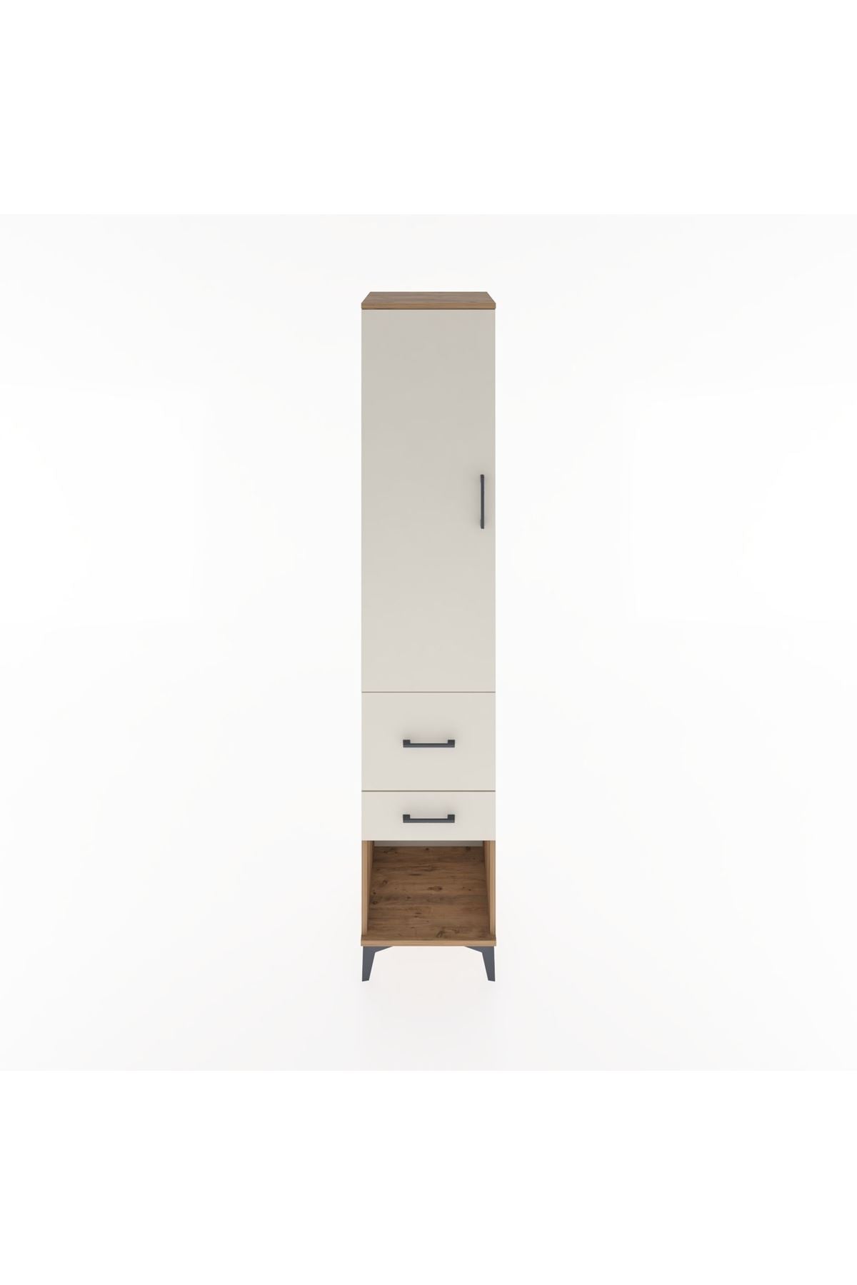 Hyperion Dolap 3 Raflı 2 Çekmeceli Tek Kapaklı 44x44x221 - S61M073V7B