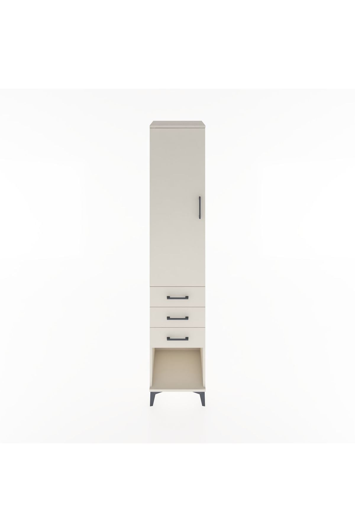 Hyperion Dolap 2 Raflı 3 Çekmeceli Tek Kapaklı 44x44x221 - S61M074V1B
