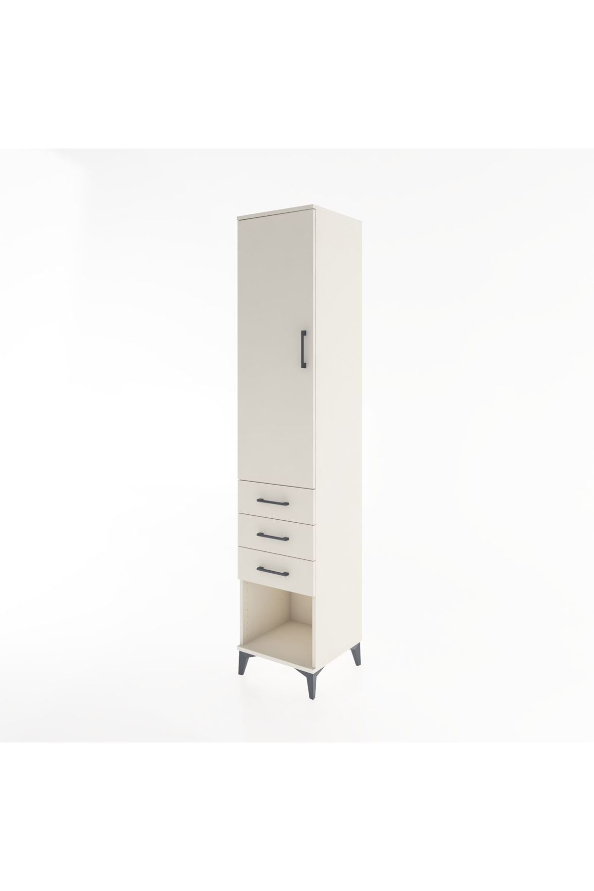 Hyperion Dolap 2 Raflı 3 Çekmeceli Tek Kapaklı 44x44x221 - S61M074V1B