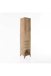 Hyperion Dolap 2 Raflı 3 Çekmeceli Tek Kapaklı 44x44x221 - S61M074V9B