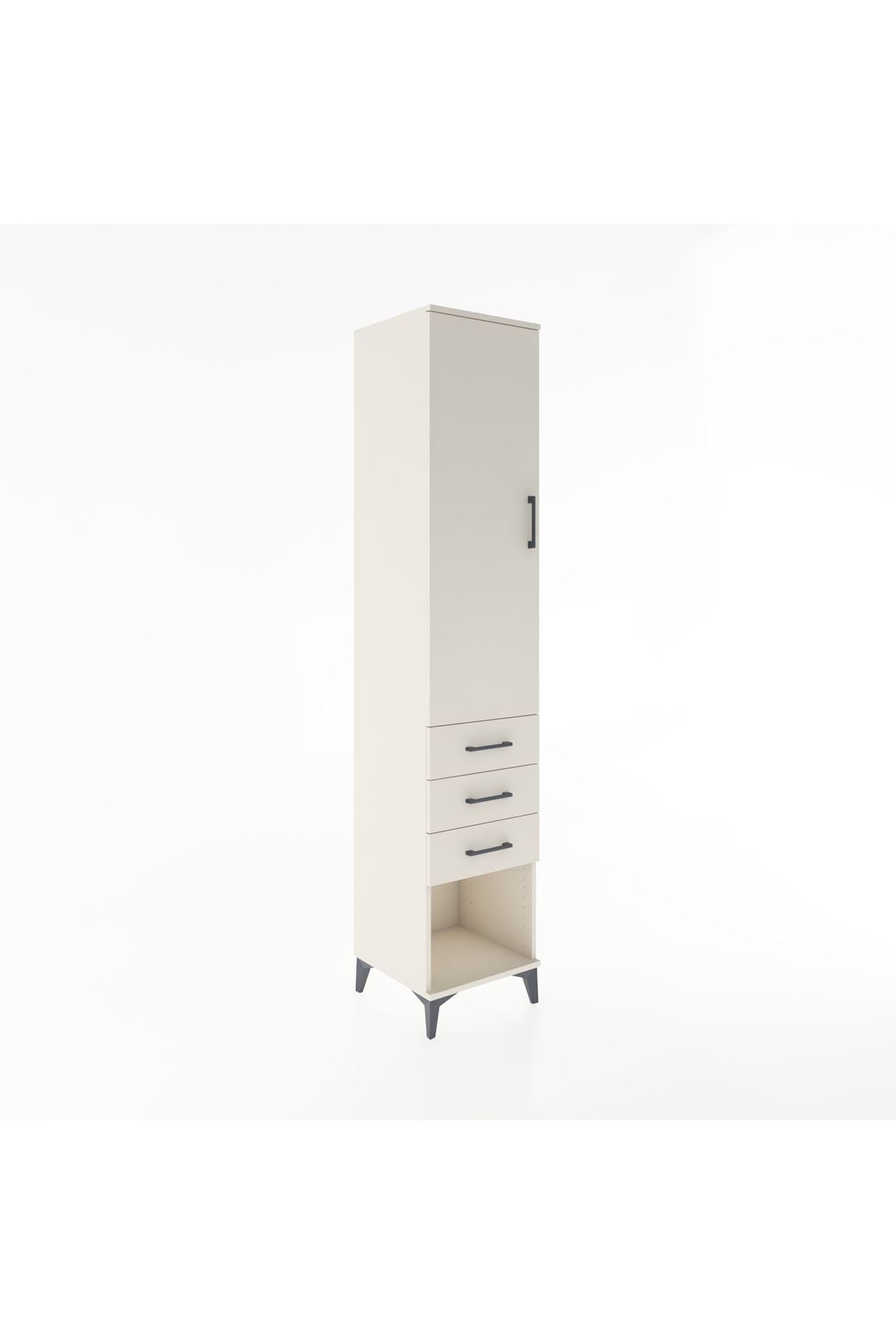 Hyperion Dolap 3 Raflı 3 Çekmeceli Tek Kapaklı 44x44x221 - S61M075V1B