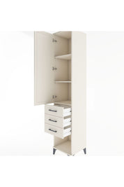 Hyperion Dolap 3 Raflı 3 Çekmeceli Tek Kapaklı 44x44x221 - S61M075V1B