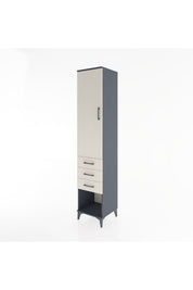 Hyperion Dolap 3 Raflı 3 Çekmeceli Tek Kapaklı 44x44x221 - S61M075V4B