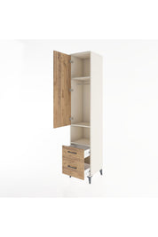 Hyperion Dolap 3 Raflı 2 Çekmeceli Tek Askılı 44x44x221 - S61M078V3B