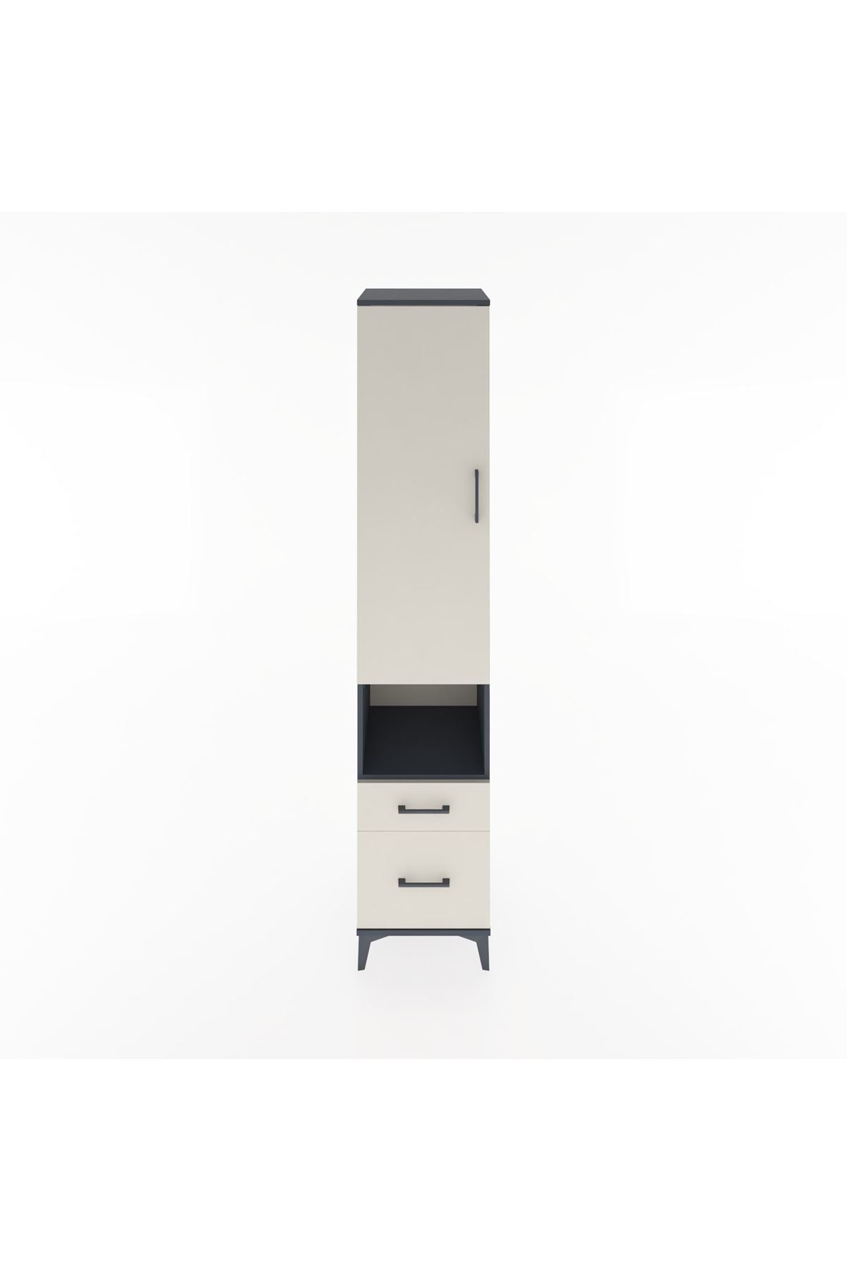 Hyperion Dolap 3 Raflı 2 Çekmeceli Tek Askılı 44x44x221 - S61M078V4B