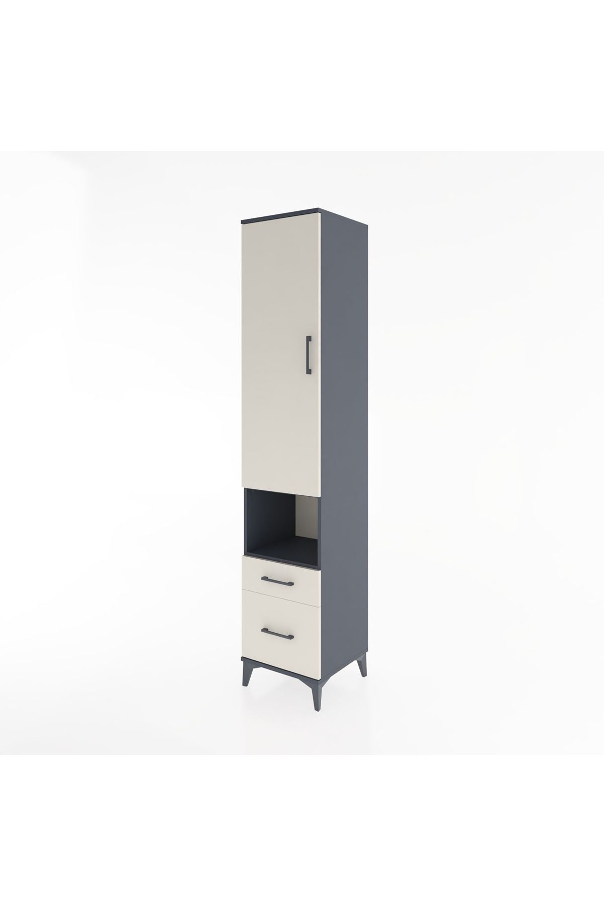 Hyperion Dolap 3 Raflı 2 Çekmeceli Tek Askılı 44x44x221 - S61M078V4B