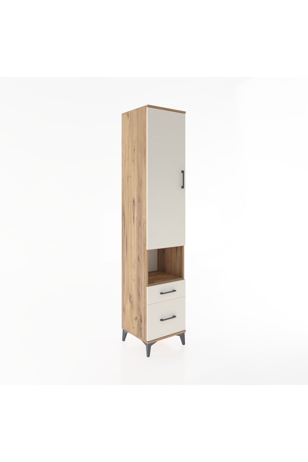 Hyperion Dolap 3 Raflı 2 Çekmeceli Tek Askılı 44x44x221 - S61M078V7B