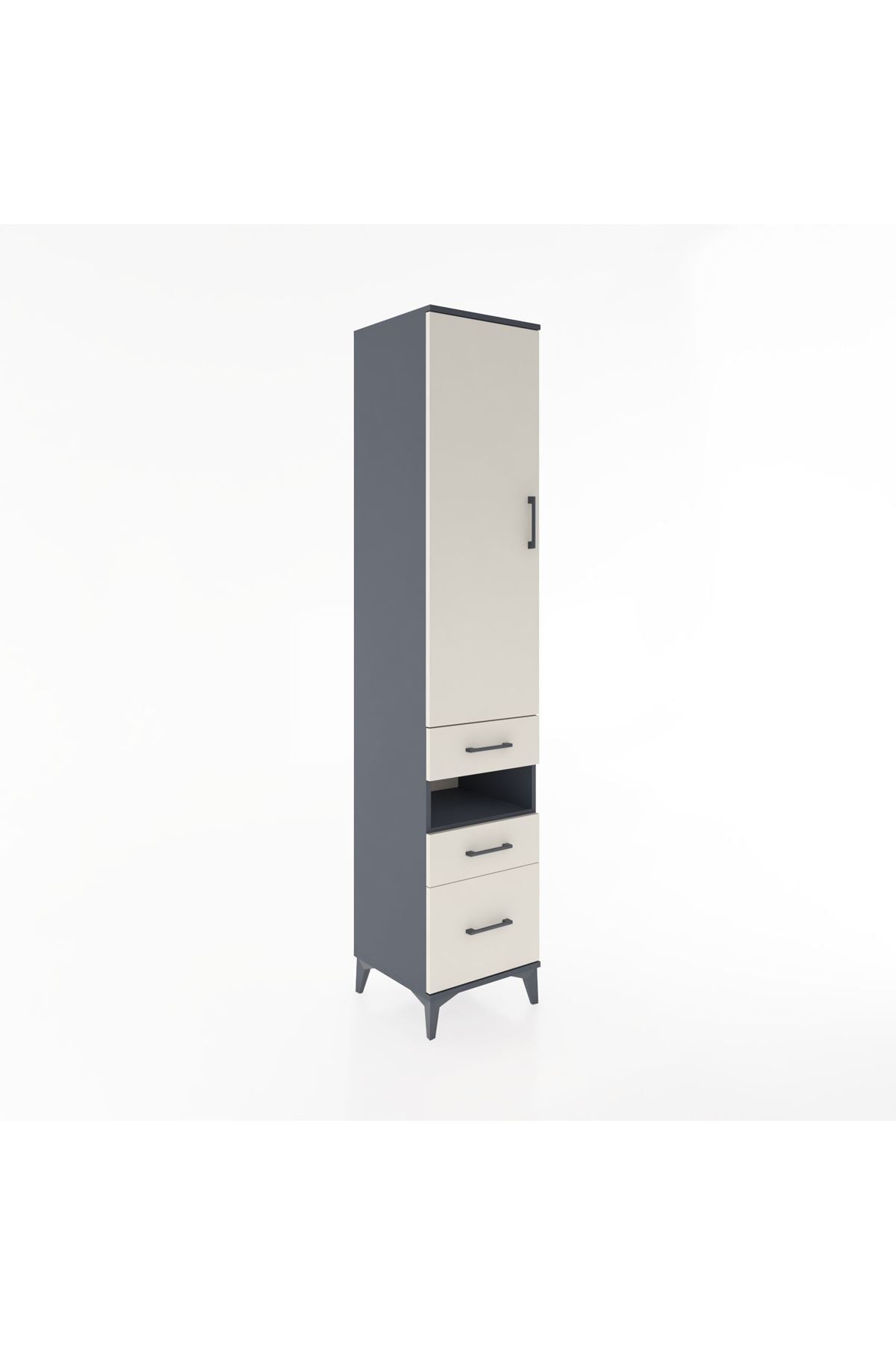 Hyperion Dolap 3 Raflı 3 Çekmeceli Tek Askılı 44x44x221 - S61M080V4B