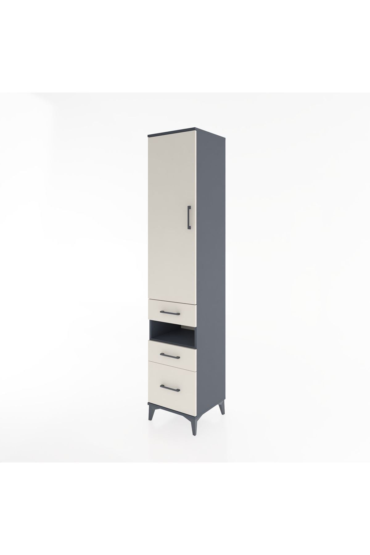 Hyperion Dolap 3 Raflı 3 Çekmeceli Tek Askılı 44x44x221 - S61M080V4B
