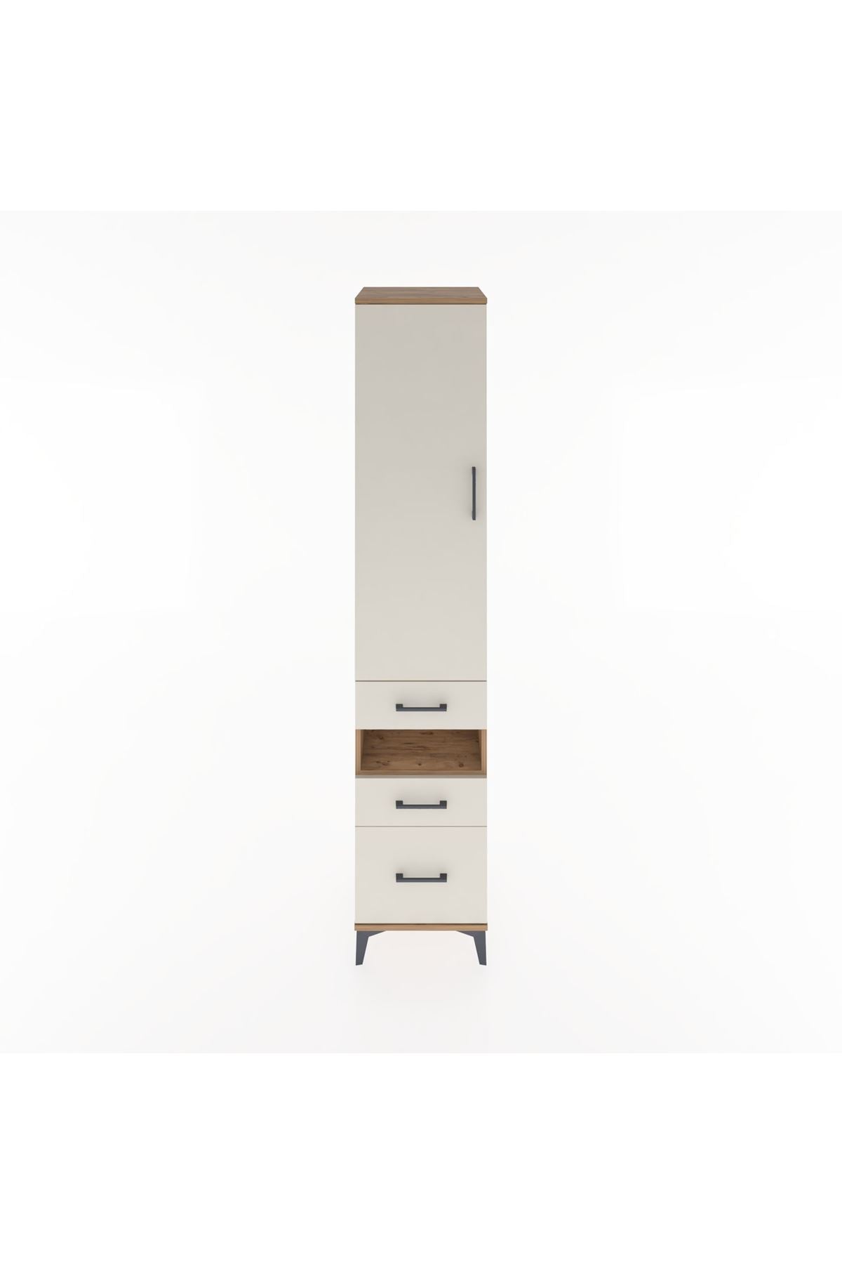 Hyperion Dolap 3 Raflı 3 Çekmeceli Tek Askılı 44x44x221 - S61M080V7B