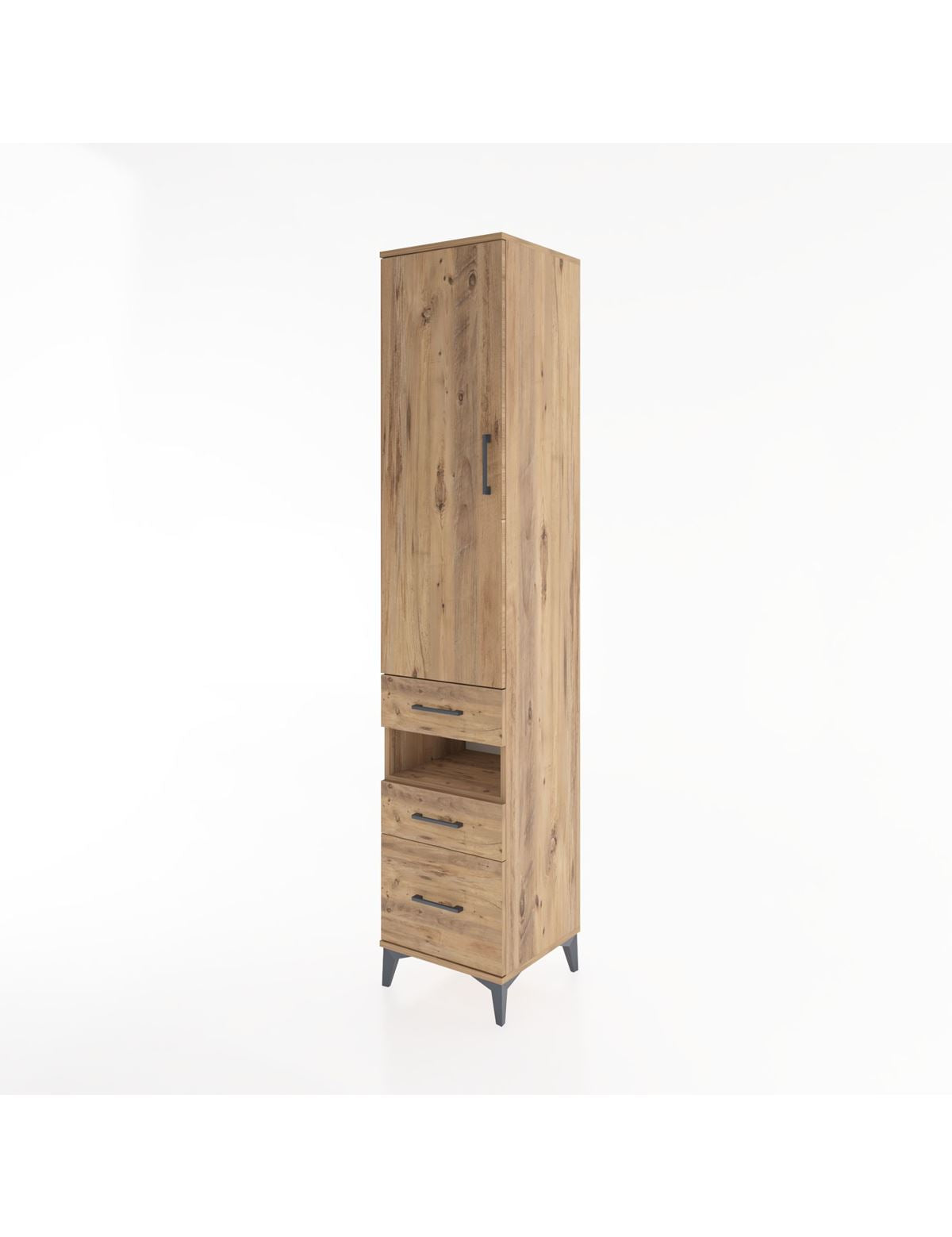 Hyperion Dolap 3 Raflı 3 Çekmeceli Tek Askılı 44x44x221 - S61M080V9B