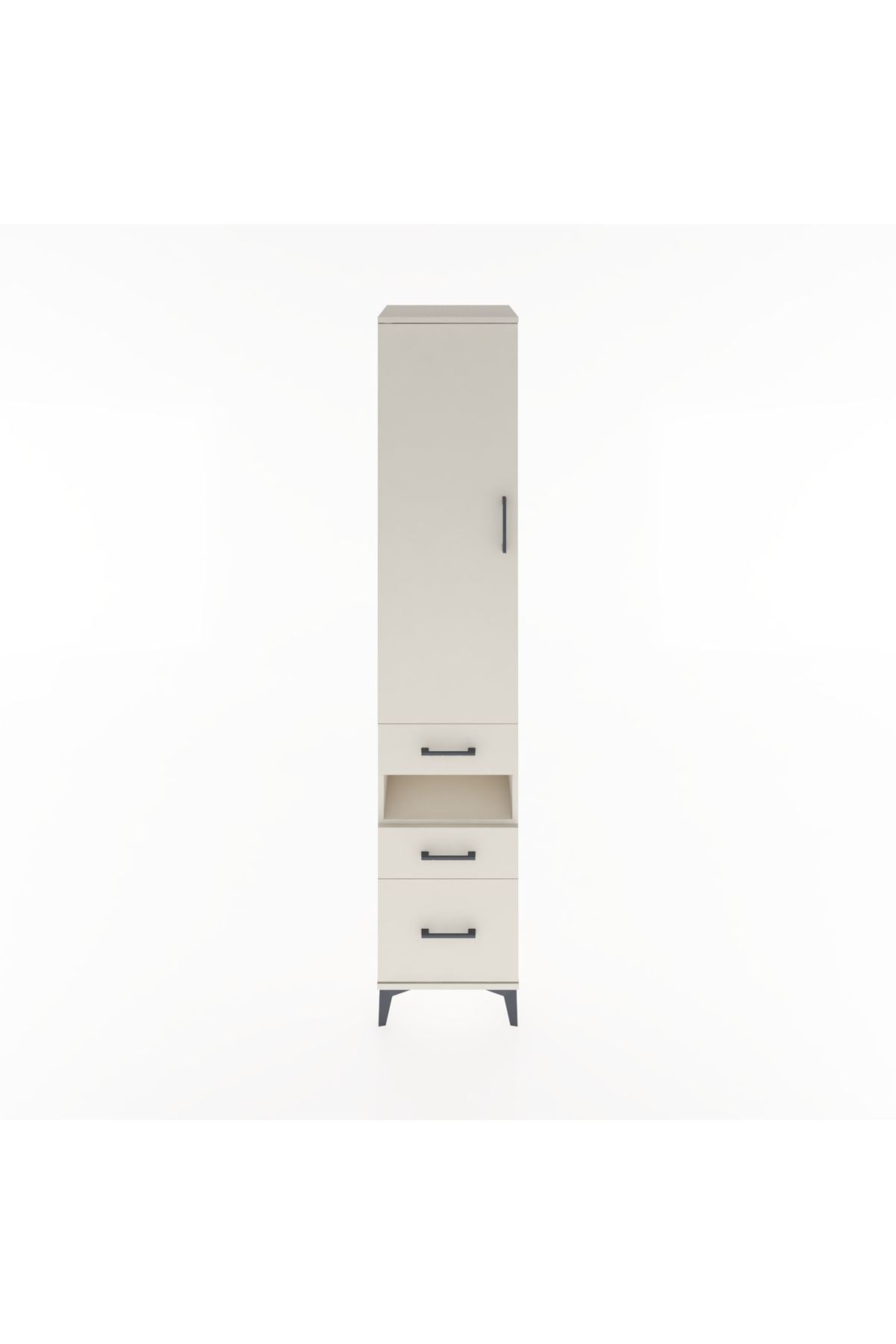 Hyperion Dolap 4 Raflı 3 Çekmeceli Tek Kapaklı 44x44x221 - S61M081V1B