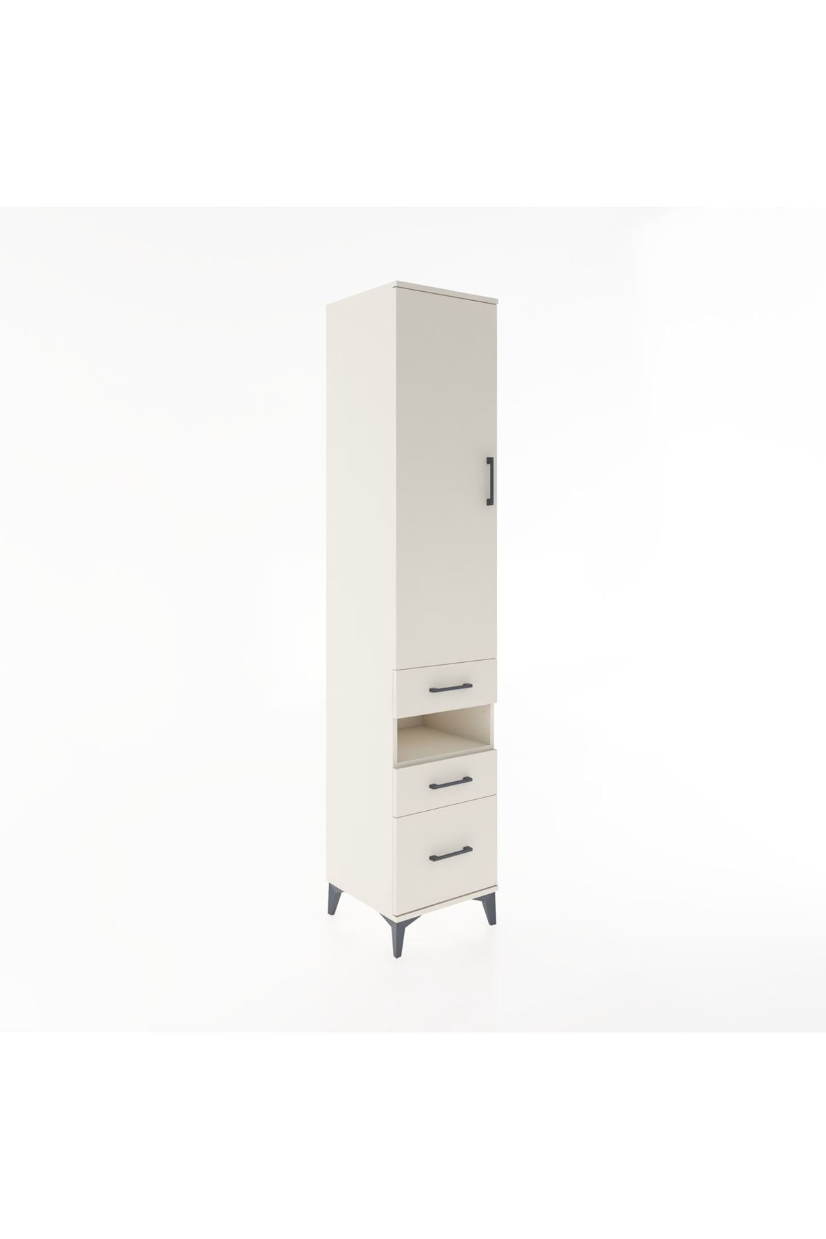 Hyperion Dolap 4 Raflı 3 Çekmeceli Tek Kapaklı 44x44x221 - S61M081V1B