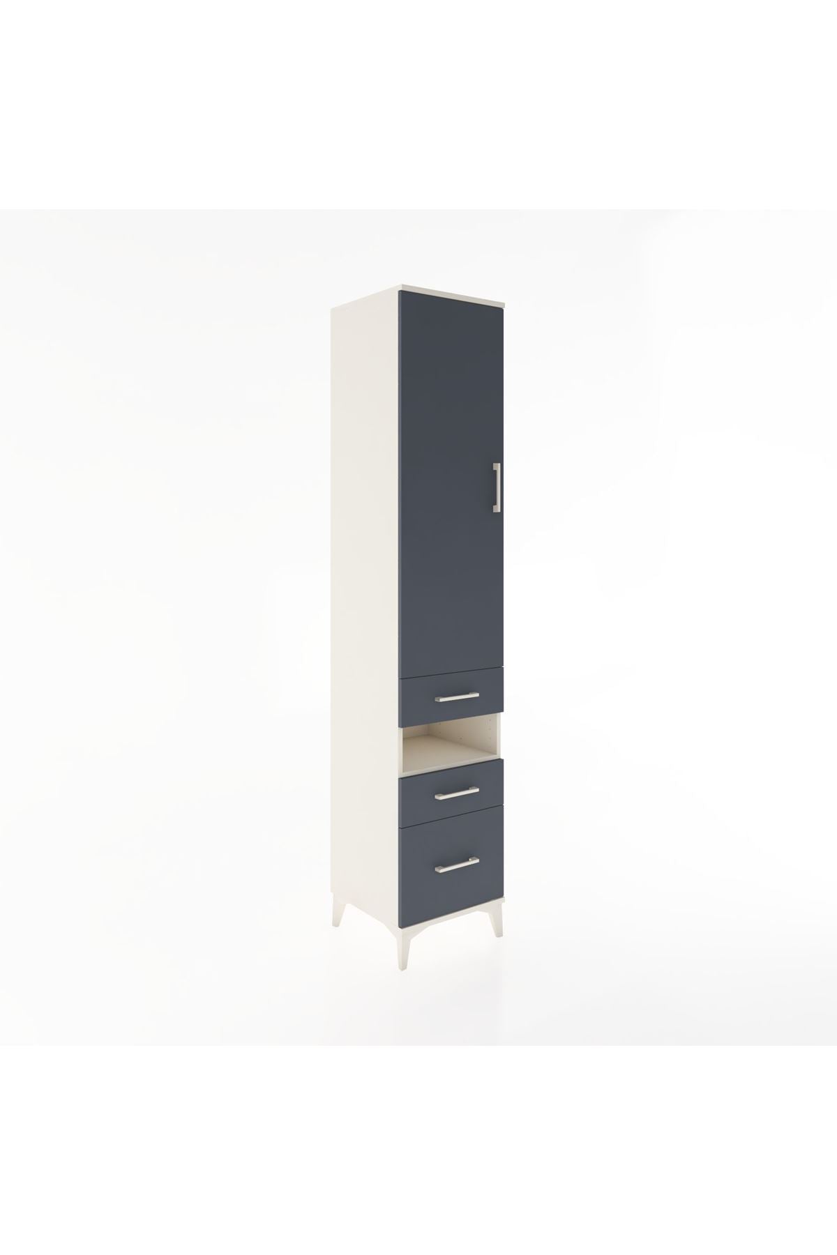 Hyperion Dolap 4 Raflı 3 Çekmeceli Tek Kapaklı 44x44x221 - S61M081V2B