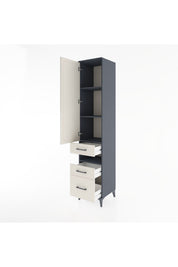 Hyperion Dolap 4 Raflı 3 Çekmeceli Tek Kapaklı 44x44x221 - S61M081V4B