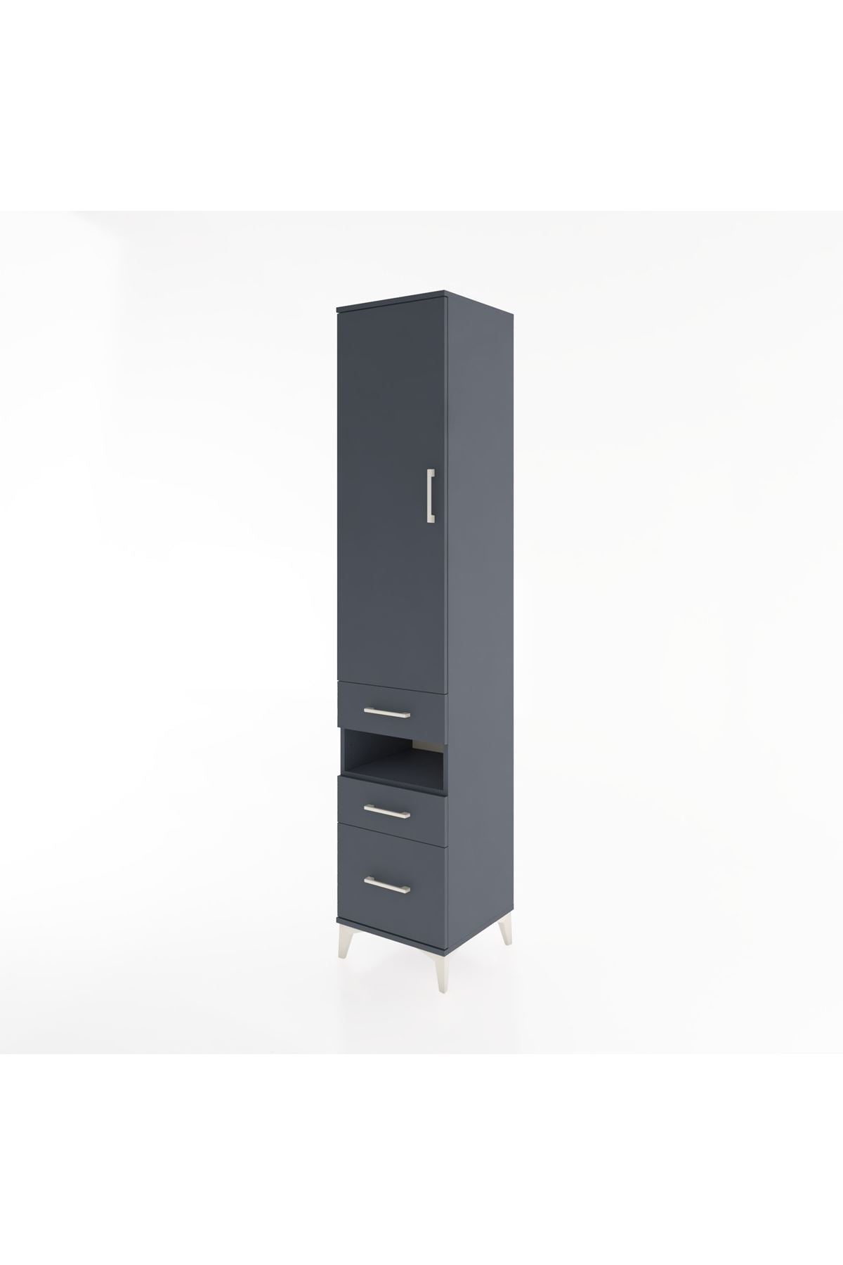 Hyperion Dolap 4 Raflı 3 Çekmeceli Tek Kapaklı 44x44x221 - S61M081V5B