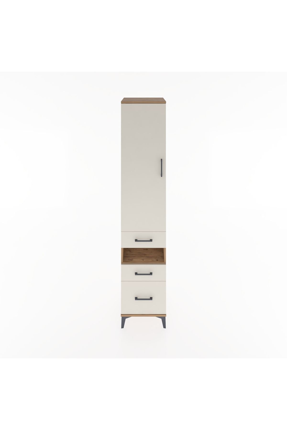 Hyperion Dolap 4 Raflı 3 Çekmeceli Tek Kapaklı 44x44x221 - S61M081V7B