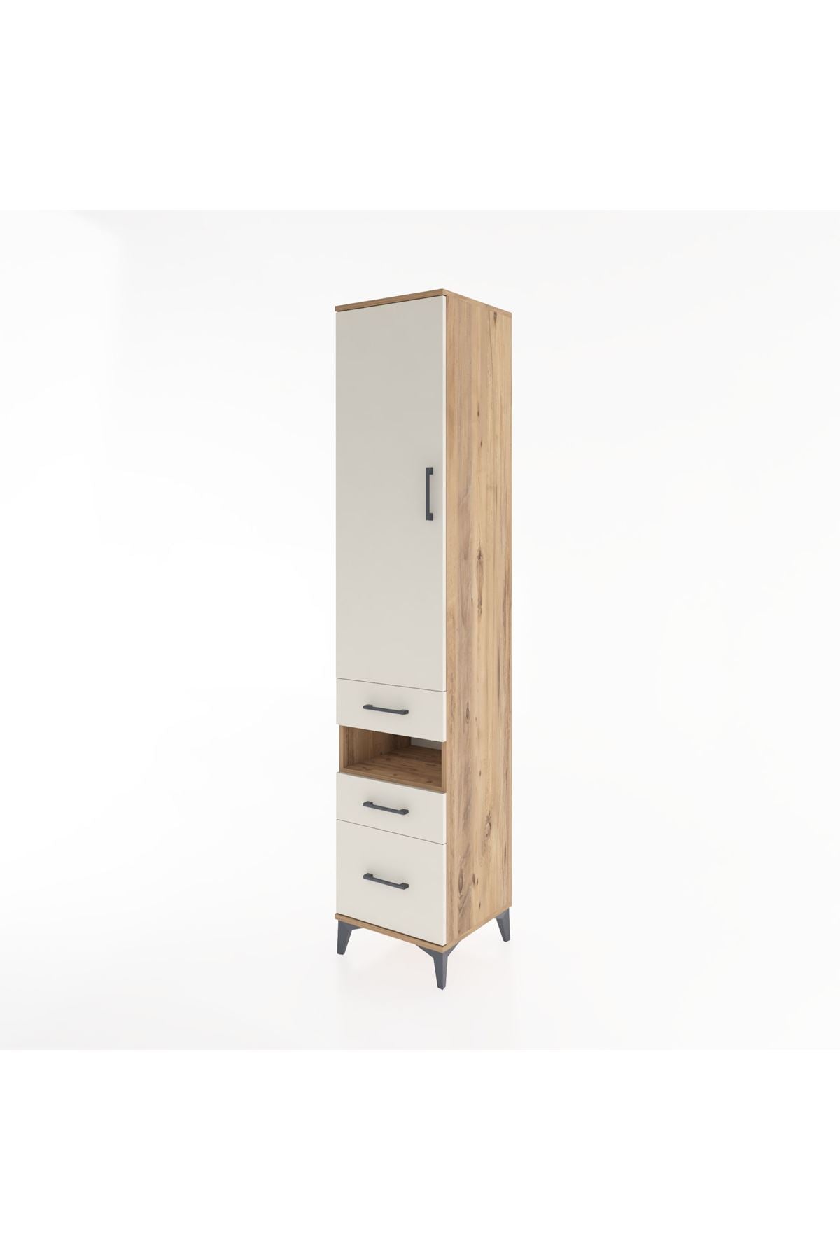 Hyperion Dolap 4 Raflı 3 Çekmeceli Tek Kapaklı 44x44x221 - S61M081V7B