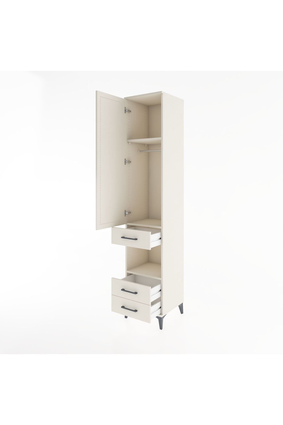 Hyperion Dolap 3 Raflı 3 Çekmeceli Tek Askılı 44x44x221 - S61M082V1B