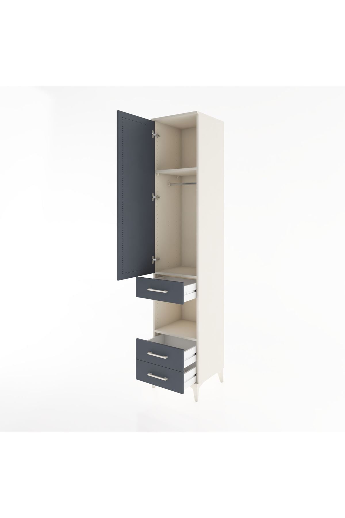 Hyperion Dolap 3 Raflı 3 Çekmeceli Tek Askılı 44x44x221 - S61M082V2B
