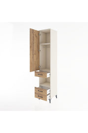 Hyperion Dolap 3 Raflı 3 Çekmeceli Tek Askılı 44x44x221 - S61M082V3B