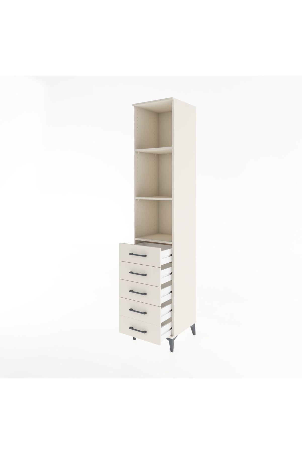 Hyperion Dolap 3 Raflı 5 Çekmeceli 44x44x221 - S61M086V1B