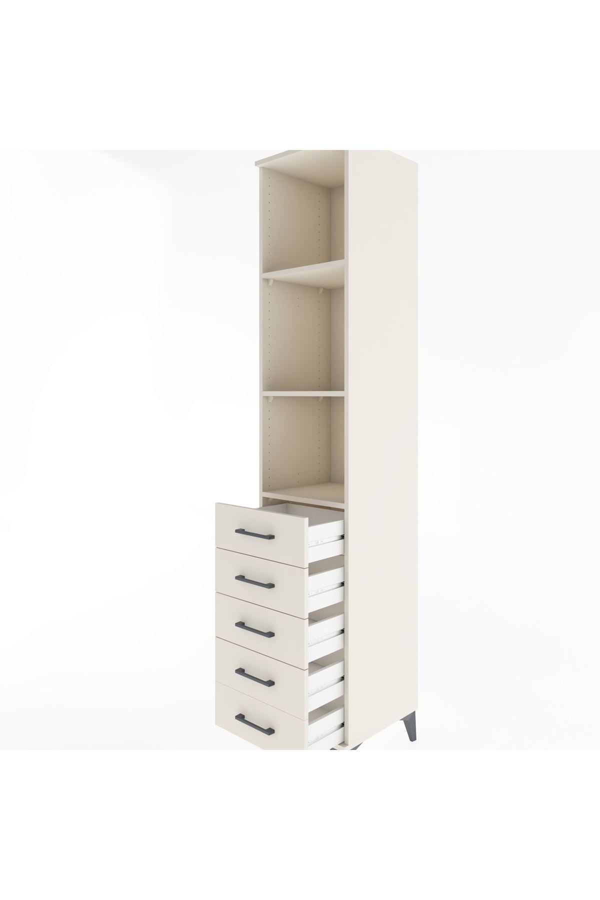 Hyperion Dolap 3 Raflı 5 Çekmeceli 44x44x221 - S61M086V1B