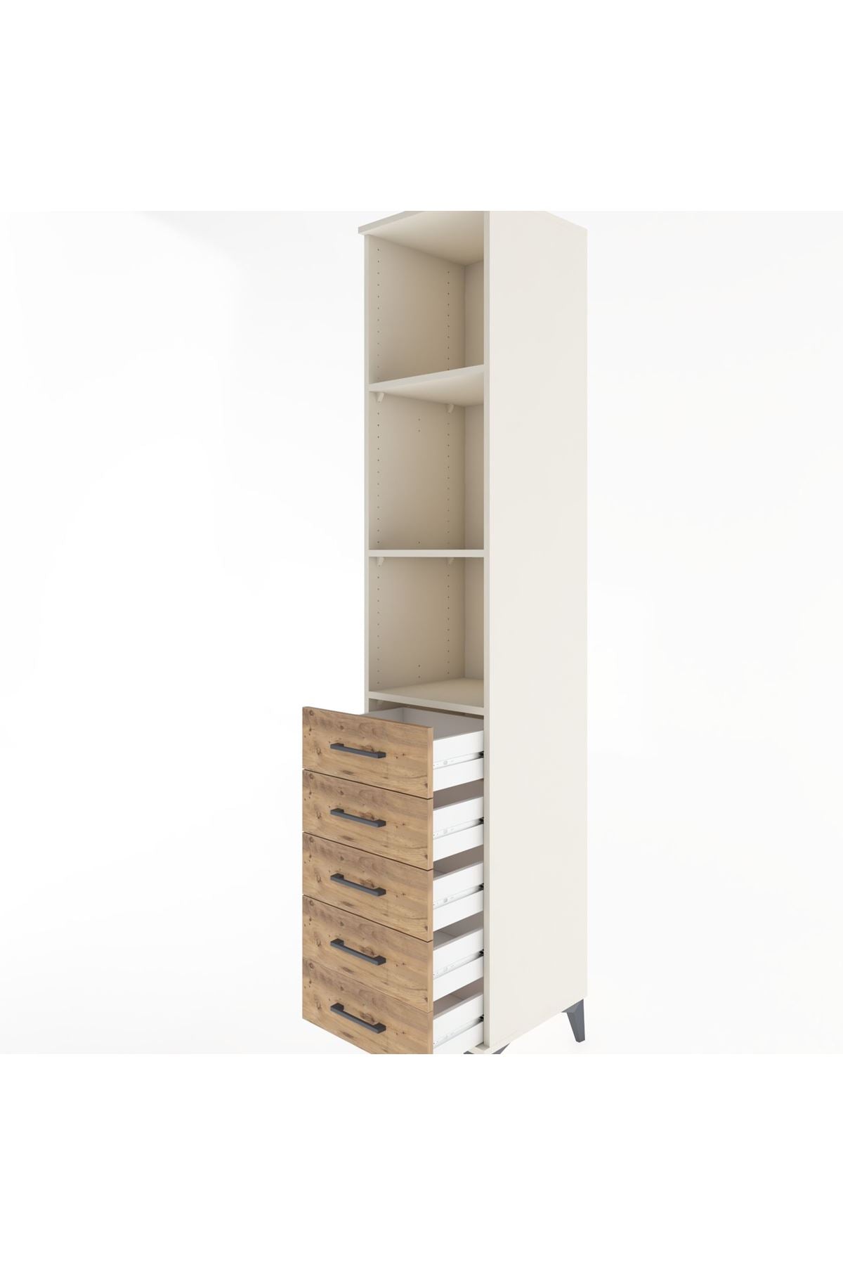 Hyperion Dolap 3 Raflı 5 Çekmeceli 44x44x221 - S61M086V3B