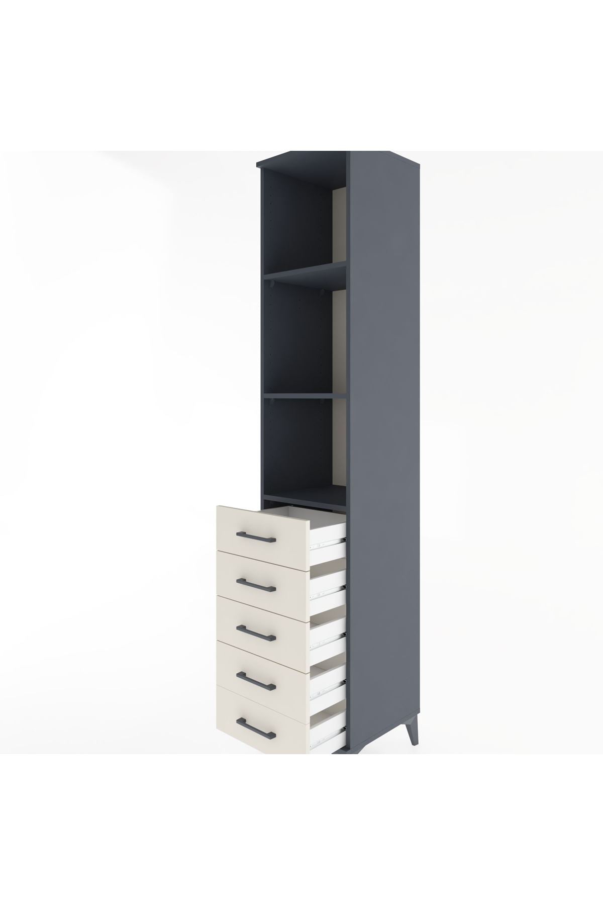 Hyperion Dolap 3 Raflı 5 Çekmeceli 44x44x221 - S61M086V4B