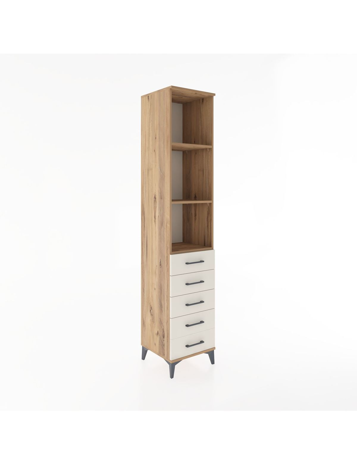 Hyperion Dolap 3 Raflı 5 Çekmeceli 44x44x221 - S61M086V7B