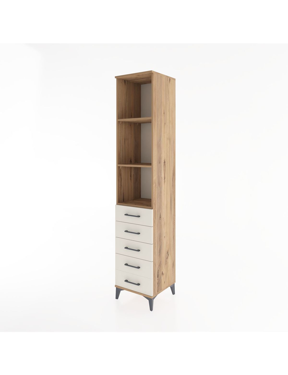 Hyperion Dolap 3 Raflı 5 Çekmeceli 44x44x221 - S61M086V7B
