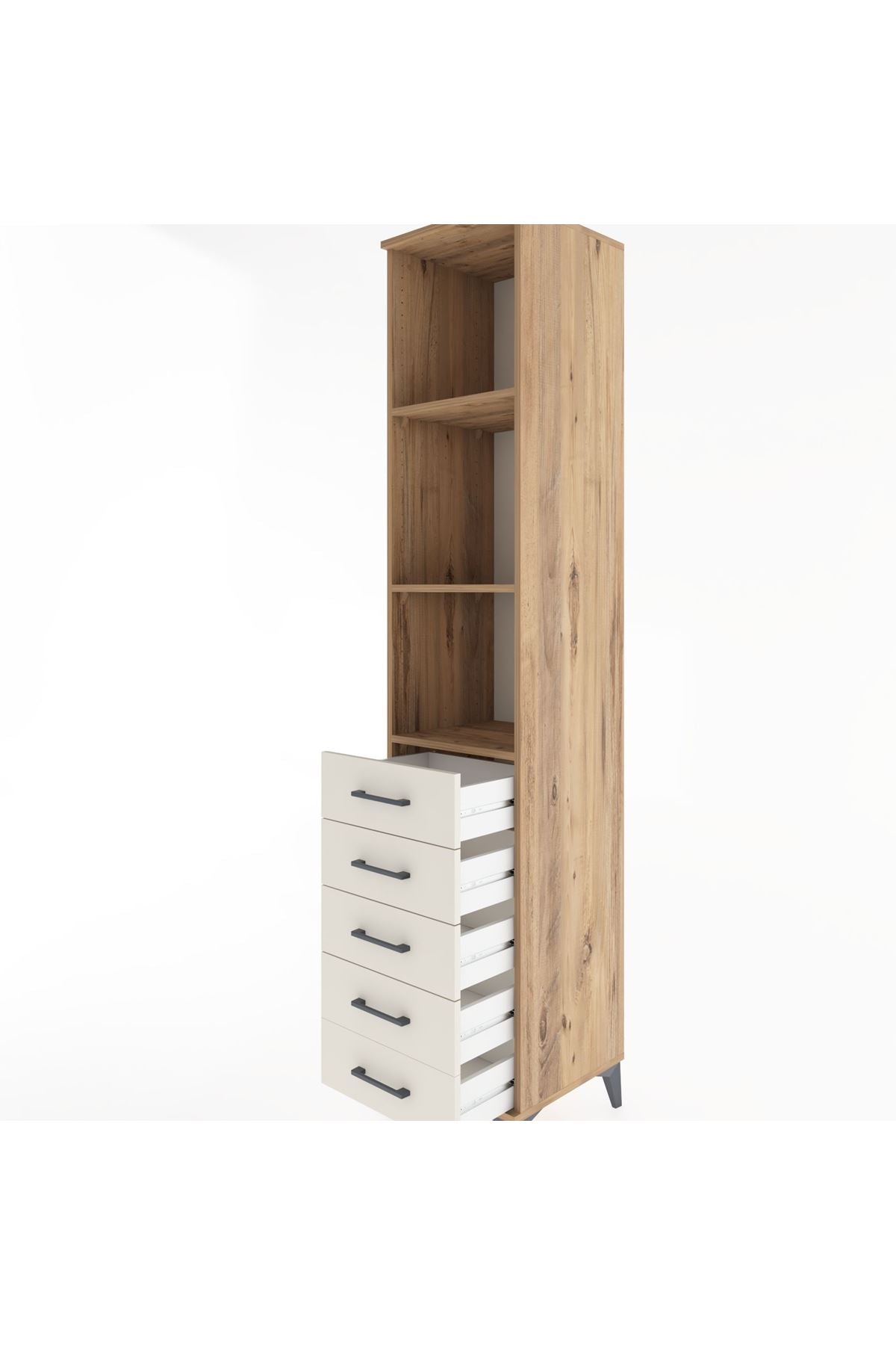Hyperion Dolap 3 Raflı 5 Çekmeceli 44x44x221 - S61M086V7B