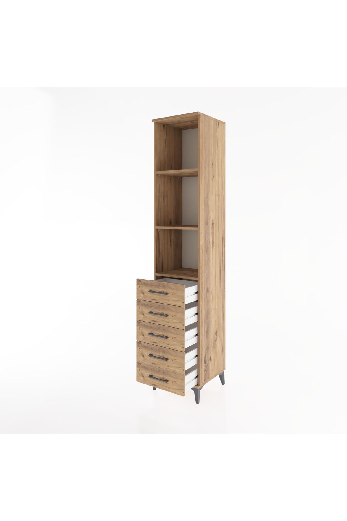 Hyperion Dolap 3 Raflı 5 Çekmeceli 44x44x221 - S61M086V9B