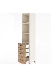 Hyperion Dolap 3 Raflı 4 Çekmeceli 44x44x221 - S61M087V3B