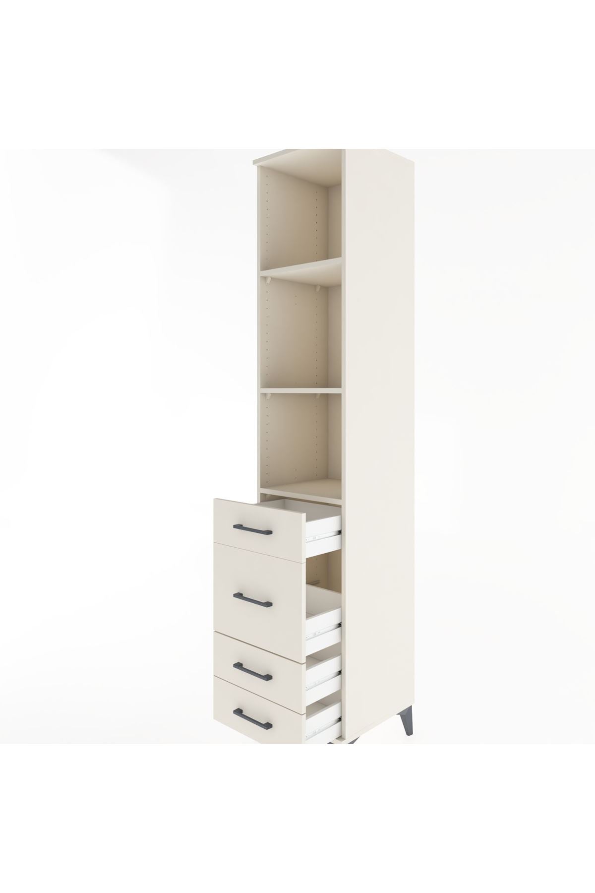 Hyperion Dolap 3 Raflı 4 Çekmeceli 44x44x221 - S61M089V1B