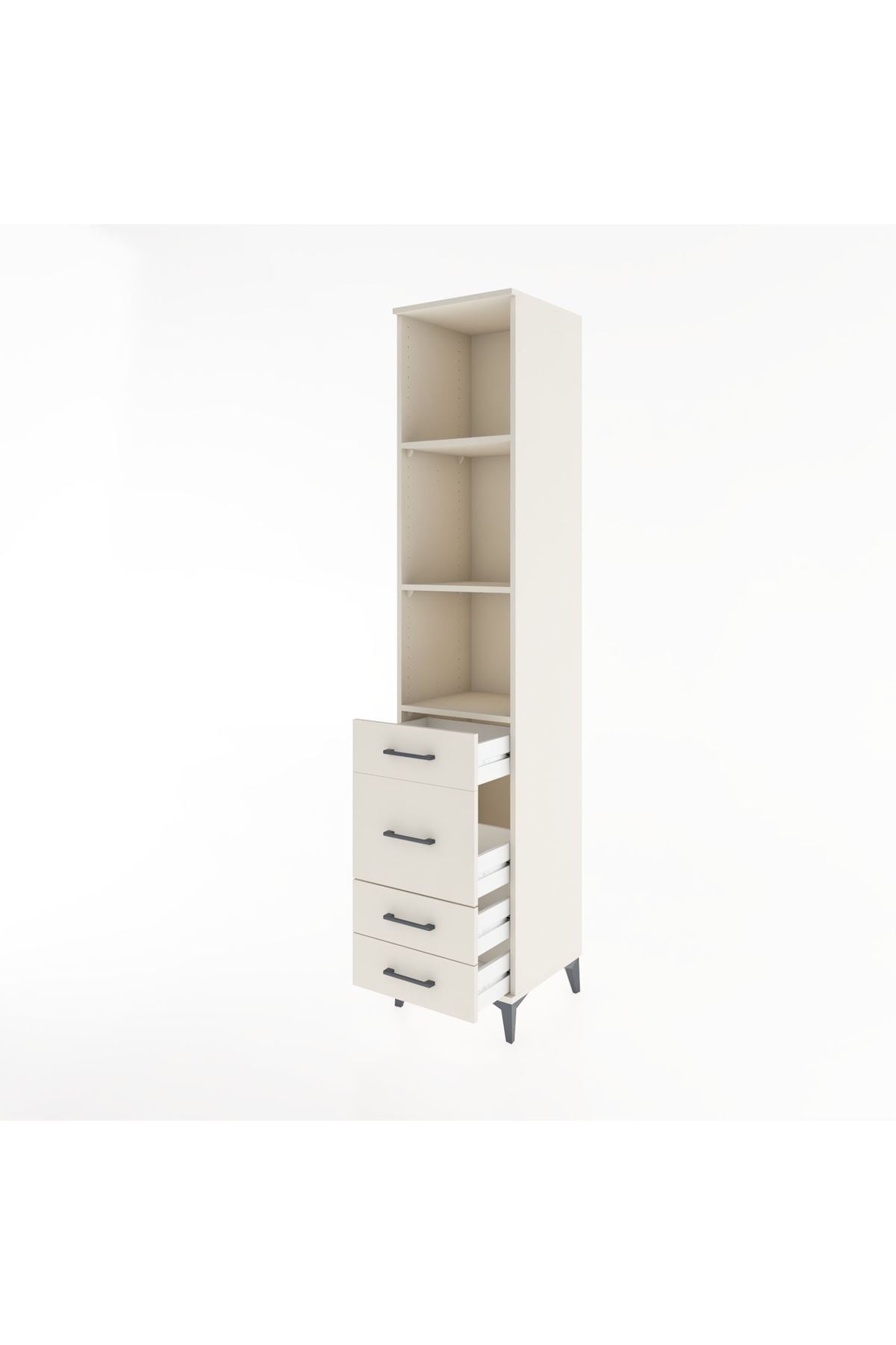 Hyperion Dolap 3 Raflı 4 Çekmeceli 44x44x221 - S61M089V1B